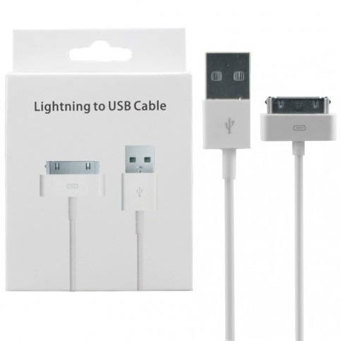 Кабель USB iPhone 4 4S 3G iPod Touch iPad Шнур 1м, фото 1