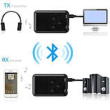 2 в 1 Bluetooth 4.2 TX RX Передавач Приймач 3.5 мм Бездротовий Стерео Аудіо Адаптер з акумулятором, фото 2