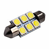 Світлодіодна лампочка LED FS-5050-6 SMD 36 мм 12-24 В Автомобільна Лампа, фото 4