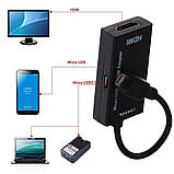 Перехідник з Type-C MicroUSB на HDMI (Смартфон до Телевізора) Адаптер із живленням, фото 6