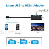 Перехідник з Type-C MicroUSB на HDMI (Смартфон до Телевізора) Адаптер із живленням, фото 7