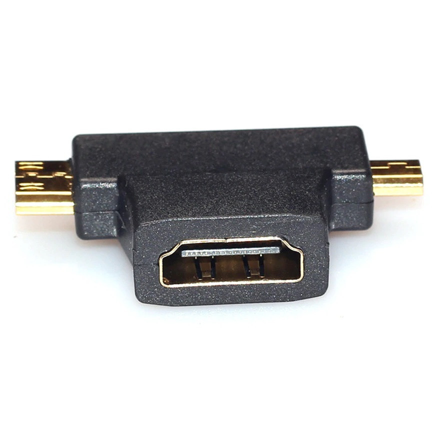 Адаптер 3 в 1 Переходник HDMI + MiniHDMI + MicroHDMI Тройник - фото 2 - id-p1227984364