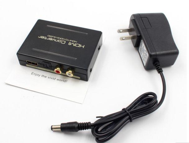 Конвертер HDMI на HDMI AUDIO перетворювач HDMI SPDIF TOSLINK Coaxial L/R RCA тюльпан, фото 1