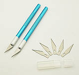 Скальпель + 6 Лез Різак Макетний Ніж Металевий, фото 7