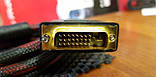 Кабель DVI — DVI 1.5 м в обплетенні, 2 ферити 6.5 мм товщина DVI-D 24+1, фото 8