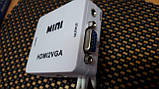 Конвертер перехідник HDMI->VGA USB-живлення +звук HDMI2VGA, фото 8