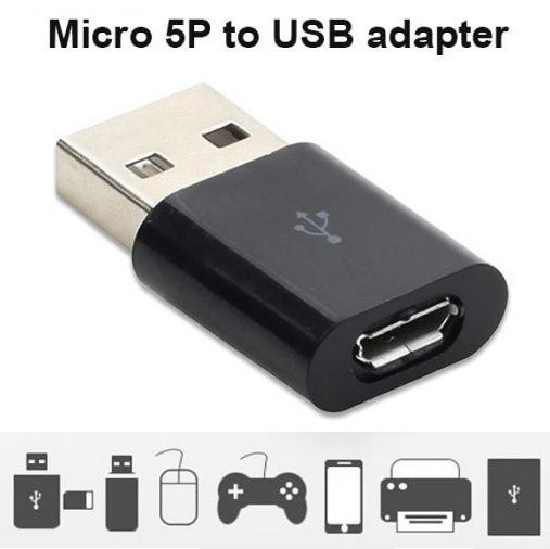 Перехідник USB 2.0 (чоловічий) на MicroUSB (жіночий) Адаптер