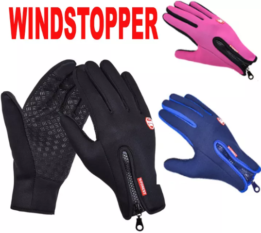 Вело-лижні зимові рукавички сенсорні Windstopper на флісі неопрен