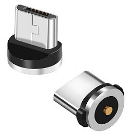 Конектор Magnetic Micro USB Круглий Наконечник на Магнітний Кабель Заряджання Телефону поворот на 360 градусів, фото 1
