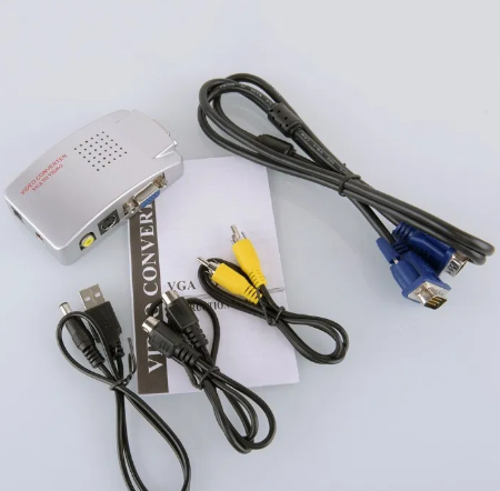Конвертер відео VGA-> RCA/S-Video (тюльпани) ноутбук ->візавізор VGA2AV