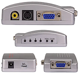 Конвертер відео VGA-> RCA/S-Video (тюльпани) ноутбук ->візавізор VGA2AV, фото 4