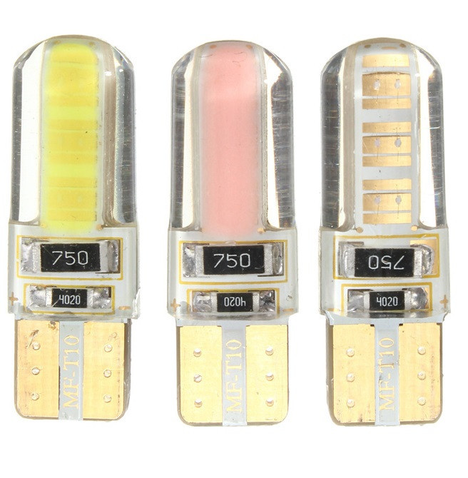Авто Лампа Canbus T10 W5W 194 168 COB LED (рожевий) Бічні Захисні вогні Автолампа