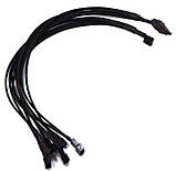 Перехідник керований 43 см SATA/MOLEX на 5 кулер 4 pin hub кулер fan, фото 4