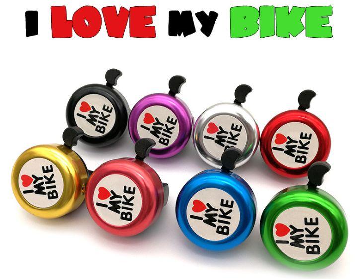 Велосипедний дзвінок металевий I LOVE MY BIKE багато кольорів