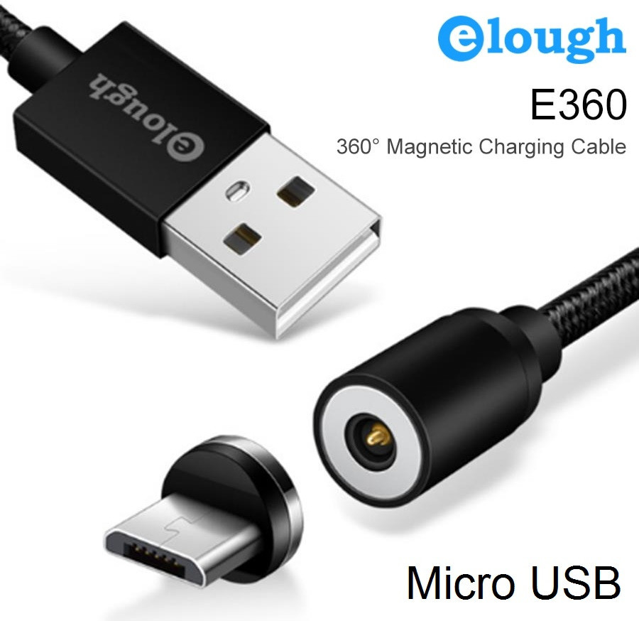 Кабель Elough E360 Магнітний Micro USB 2.4 A 1м. Швидка Зарядка