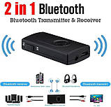 2в1 Аудіо Передавач Приймач Bluetooth 4.2 з акумулятором Трансмітер, фото 3