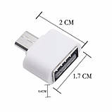Перехідник OTG MicroUSB USB Адаптер ОТК Під'єднання Флешки Мишки, фото 6
