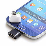 Перехідник OTG MicroUSB USB Адаптер ВІДГ Підключення Флешки Мишки, фото 7