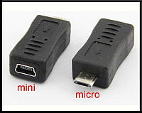 Переходник Mini USB MicroUSB Адаптер для GPS Навигатора Видеорегистратор Микро ЮСБ Мини