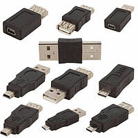 Набір OTG перехідників адаптерів Micro USB Mini USB Папа