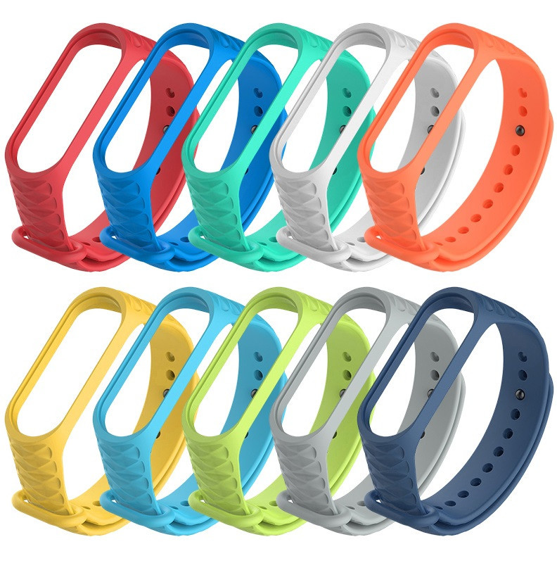 Браслет Xiaomi Mi band 3 4 M3 M4 Ремінець Силіконовий для Смарт Годин (рифлений)