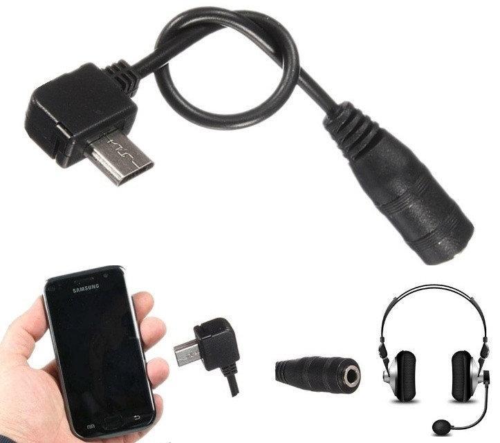 Перехідник MicroUSB 3.5 мм Jack S8300 Стерео Адаптер на Навушники