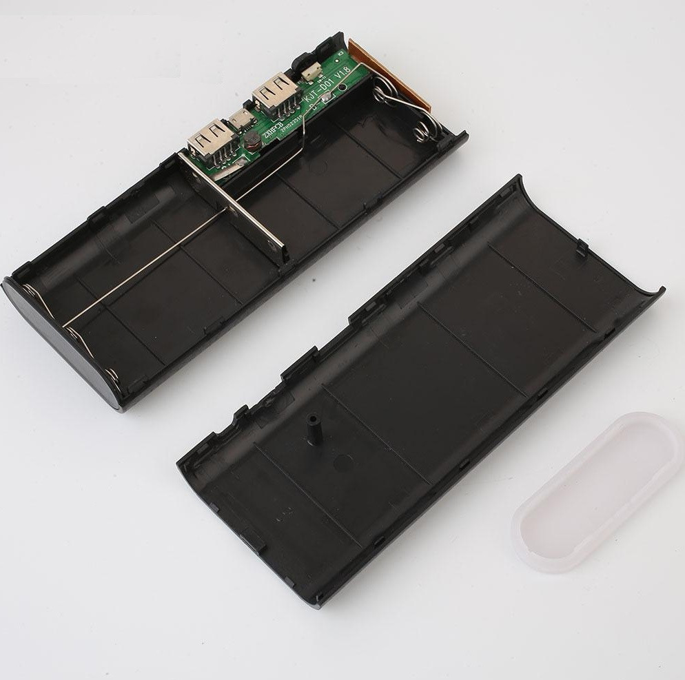 Зарядний Power Bank 5 х 18650 2A 2USB Ліхтар 3 Led Корпус (чорний)