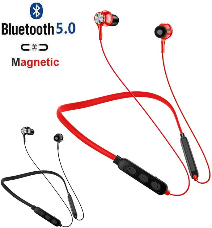 Навушники IPX7 Bluetooth 5.0 HI-FI SPORT Магнітні Бездротові Гарнітура