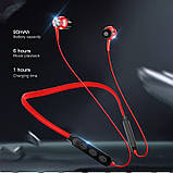Навушники IPX7 Bluetooth 5.0 HI-FI SPORT Магнітні Бездротові Гарнітура, фото 4