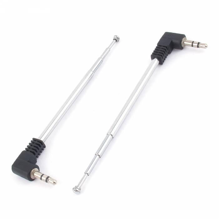Антена телескопічна 3.5 мм джек FM TV для телефона, приймача, фото 1