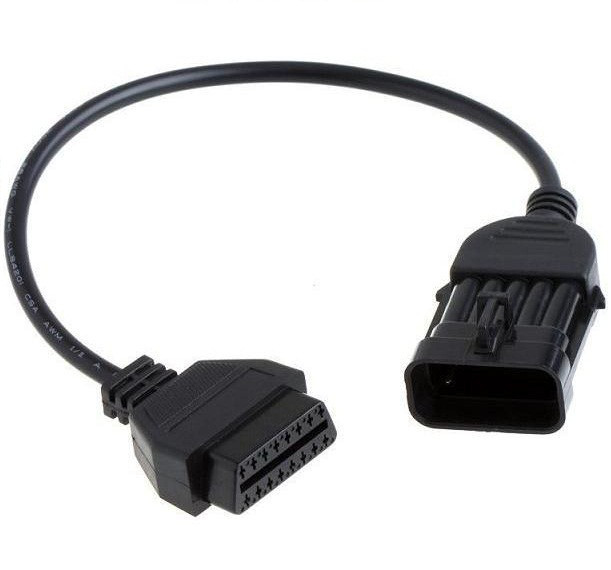 Перехідник з OBD2 16pin (мама) на Opel 10pin (тато), фото 1