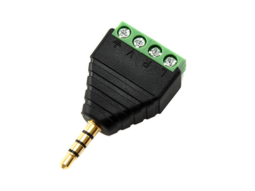 Перехідник 3.5 мм TRRS mini-jack джек тато — клемники 4pin, фото 1