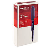Ручка гелева 0,5 мм Axent Autograde синя AG1007рт12 шт./пач./пач., фото 2