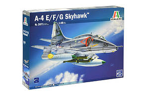 A - 4 E / F / G SKYHAWK. Збірна модель штурмового літака в масштабі 1/48. ITALERI 2671