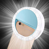 Селфи кольцо для телефона SELFIE LED (84x23 мм) Light Blue