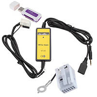 USB AUX MP3 WAV адаптер для магнітоли 12пін Audi, VW, Skoda, Seat