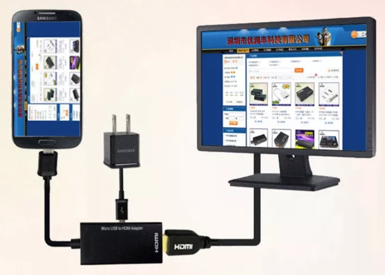 MHL (micro usb 5pin) адаптер дає дивитися на TV зі смартфона через HDMI