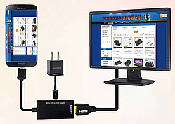 MHL (micro usb 5pin) адаптер дає дивитися на TV зі смартфона через HDMI