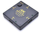 HDMI 4K з 3х в 1 switch перемикач свіч комутатор світч 4К 2К, фото 3