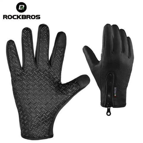 Рукавички Вело сенсорні ROCKBROS S077 вітрозахисні неопрен