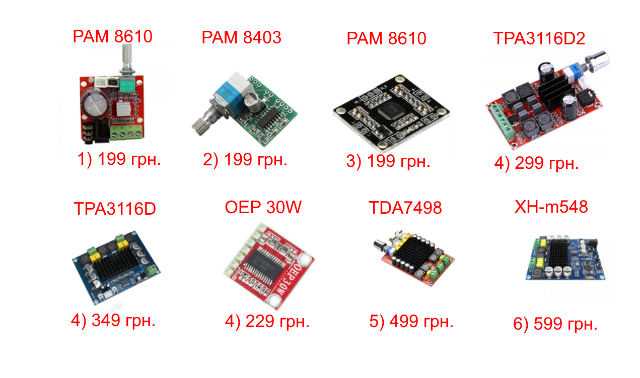 Підсилювач Звуку D класу PAM8403 PAM8610 TDA7498 TPA3116D2 TDA7498E