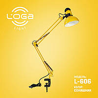 Лампа настільна зі струбциною "Соняшник" Україна (ТМ LOGA ® Light)