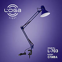 Лампа настільна зі струбциною "Зливу" Україна. (ТМ LOGA ® Light)