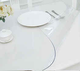 Прозора силіконова скатертину на стіл Soft Glass Захист для меблів 1.0х2.3 м Товщина 1.5 мм М'яке скло