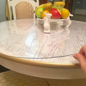 Прозора силіконова скатертину на стіл Soft Glass 1.0х2.4 м товщина 1.5 мм М'яке скло