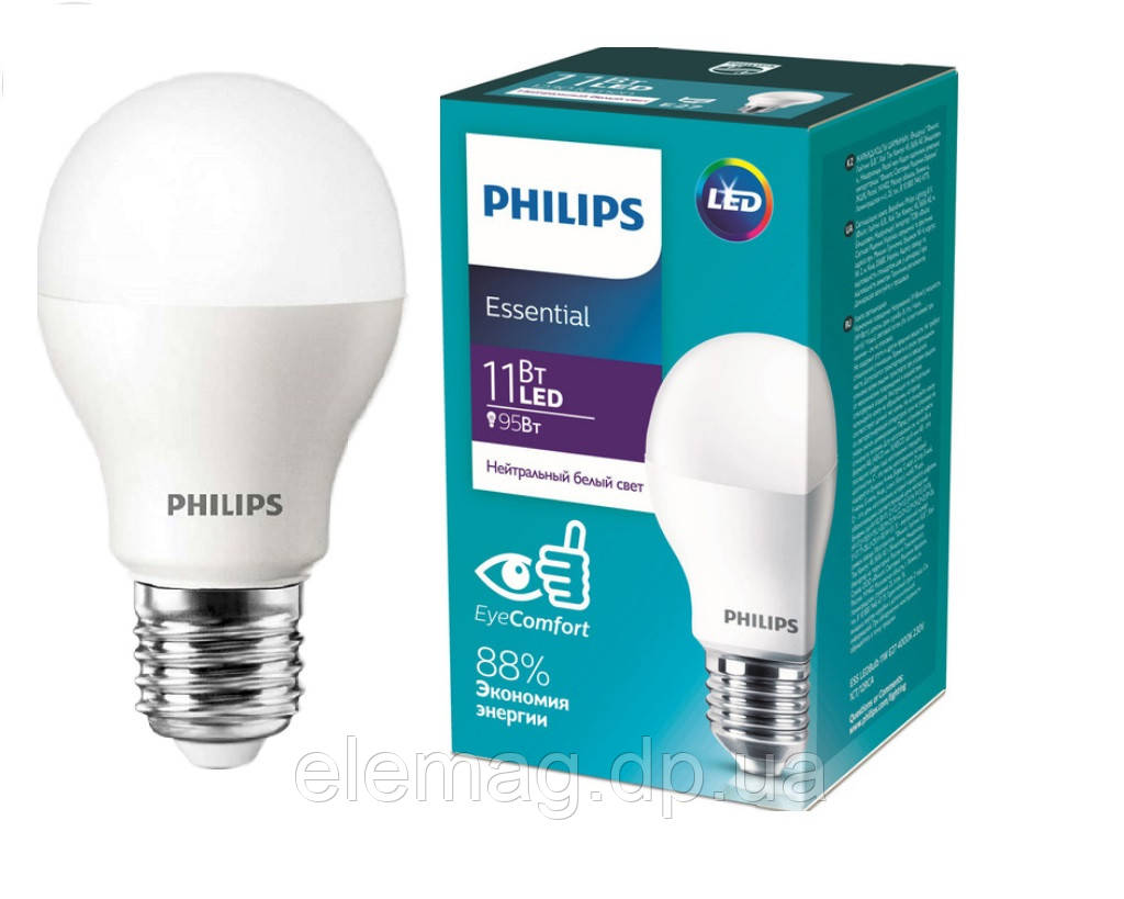 11W E27 4000K Світлодіодна лампа Philips ESS LED Bulb