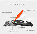 Sheffield S067220 Профі Складаний універсальний ніж. Багатофункціональний кишеньковий. Леза SK5 трапеція, фото 7