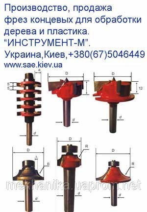 Фрези для ручного фрезера Globus Глобус Атака Фіолент