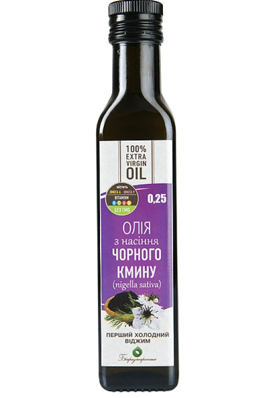 Олія чорного кмину nigella sativa БіоРозторопша 250 мл