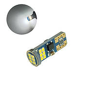 Автомобільна LED лампа T10 W5W 12-24V 18smd 2016 Philips CANBUS світлодіодна з драйвером, білий колір світла